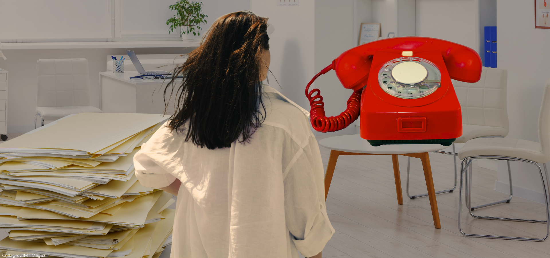 Nach dem Burnout bleibt Sarahs Schreibtisch auch mal leer.