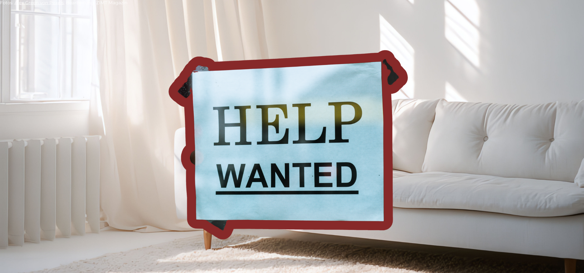 Illustration: weiblich gelesene Figur hält Kuchen an der offenen Backofentür, Sprachblase mit Herz, im Hintergrund männlich gelesene Figur hält mit einer Hand eine Schüssel, im Vordergrund Radio mit Lautstärkezeichen